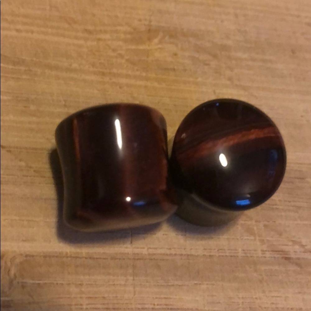 Tiger eye stone plugs